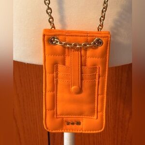 H.O.W House Of Want Small Vibrant Orange Crossbody Handbag Snap Closure